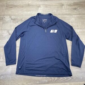 Fourlaps x Peloton Pullover‎ Mens XL Navy Blue Quarter Zip Long Sleeve Athletic